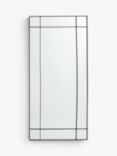 John Lewis Metal Frame Rectangular Wall Mirror, 150 x 71cm, Black