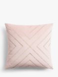 John Lewis ANYDAY Metallic Cross Cushion, Pale Pink