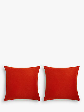 John Lewis ANYDAY Oxford Cushion Cover, Pack of 2, Vermillion