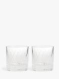 John Lewis & Partners Pimlico Cut Crystal Glass Tumblers, Set of 2, 286ml, Clear
