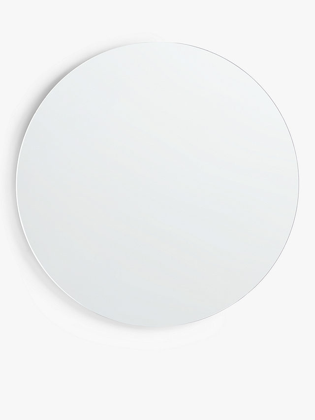 John Lewis ANYDAY Scandi Cut Frame Round Wall Mirror, 50cm, Black