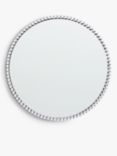 John Lewis & Partners Facet Beaded Edge Round Wall Mirror, 80cm, Clear