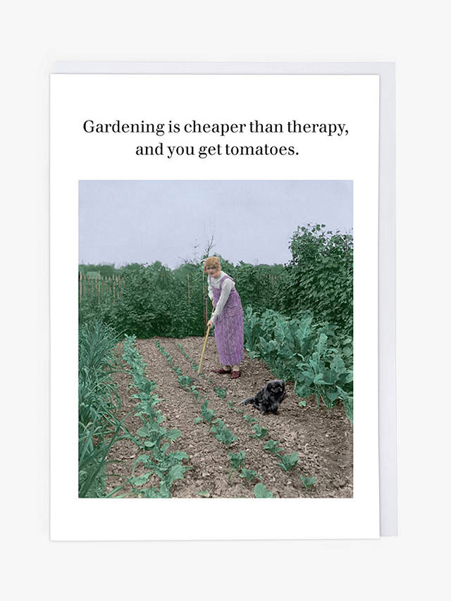 Cath Tate Cards Gardening Therapy Blank Greeting Card