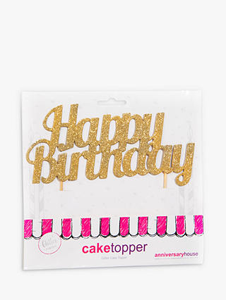 Creative Party Happy Birthday Glitter Cake Topper