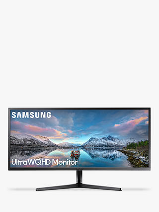Samsung LS34J550WQRXXU WQHD Ultra Wide Monitor, 34", Black