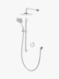 Aqualisa Unity Q Smart Digital Shower Concealed with Adjustable Head & Wall-Mounted Drencher, HP/Combi, Chrome