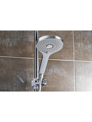 Aqualisa Unity Q Smart Digital Shower Concealed with Adjustable Head & Wall-Mounted Drencher, HP/Combi, Chrome