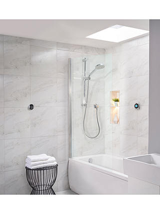Aqualisa Unity Q Smart Digital Shower Concealed with Adjustable Head & Bath Fill, HP/Combi, Chrome