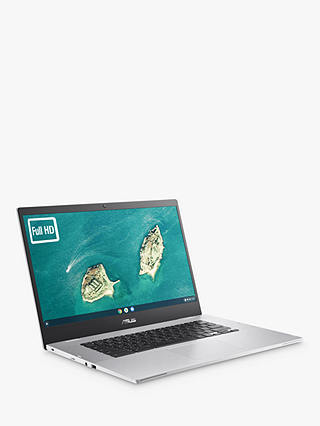ASUS Chromebook CX1500 Laptop, Intel Celeron Processor, 4GB RAM, 64GB eMMC, 15.6" Full HD, Silver