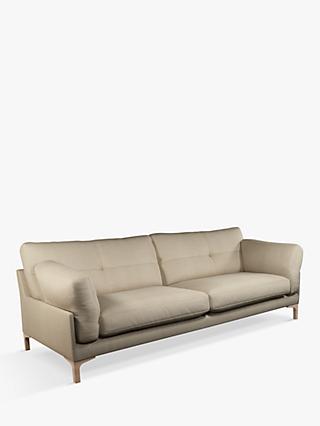 John Lewis Java II Grand 4 Seater Sofa, Light Leg, Cotton Twill Weave Natural