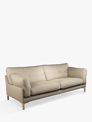 John Lewis Java II Large 3 Seater Sofa, Light Leg, Cotton Twill Weave Natural