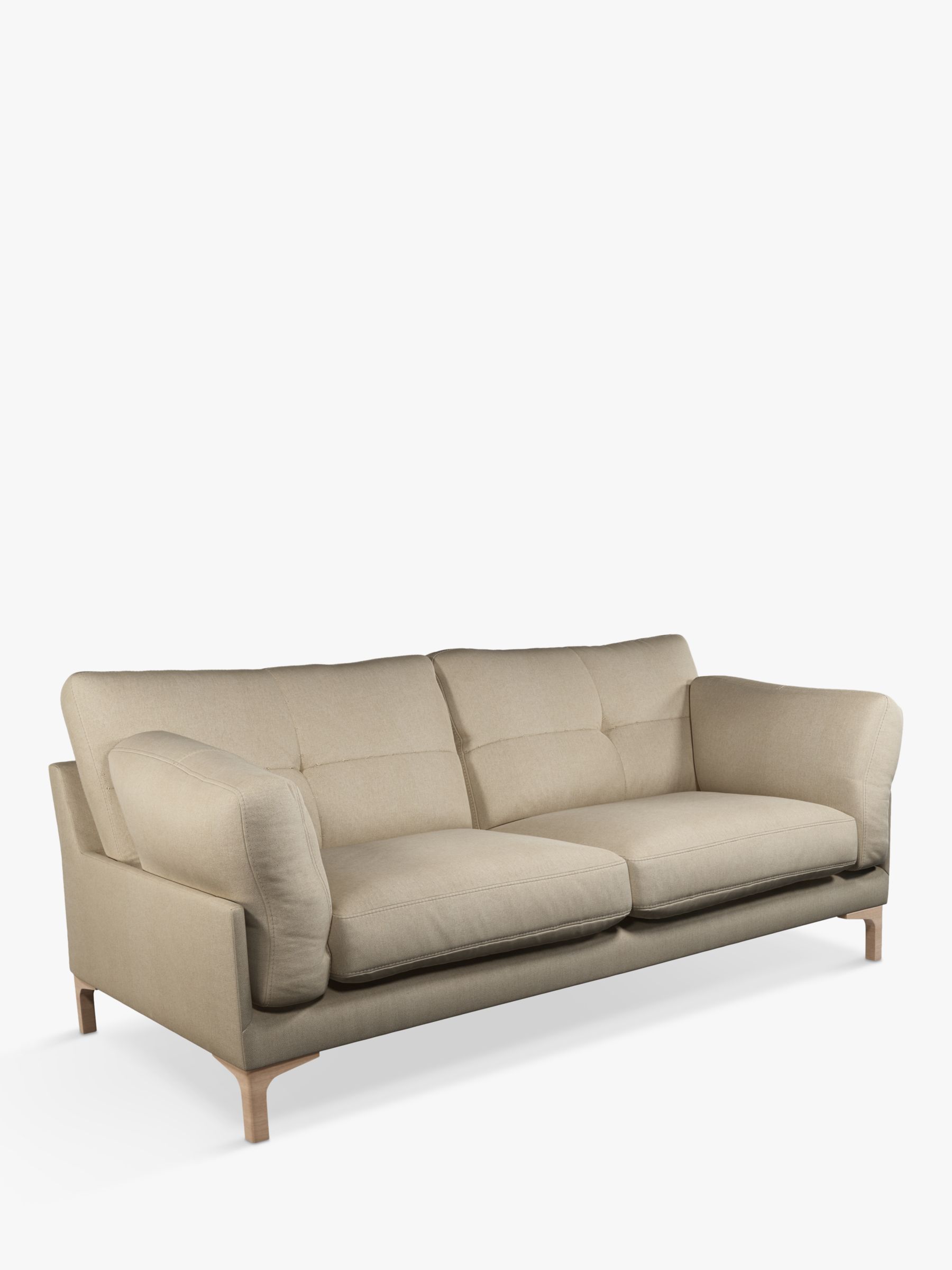 John Lewis Java II Medium 2 Seater Sofa, Light Leg, Cotton Twill Weave Natural