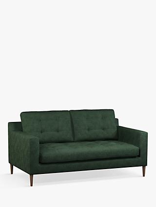 Draper Range, John Lewis & Partners Draper Medium 2 Seater Sofa, Dark Leg, Charm Forest Green