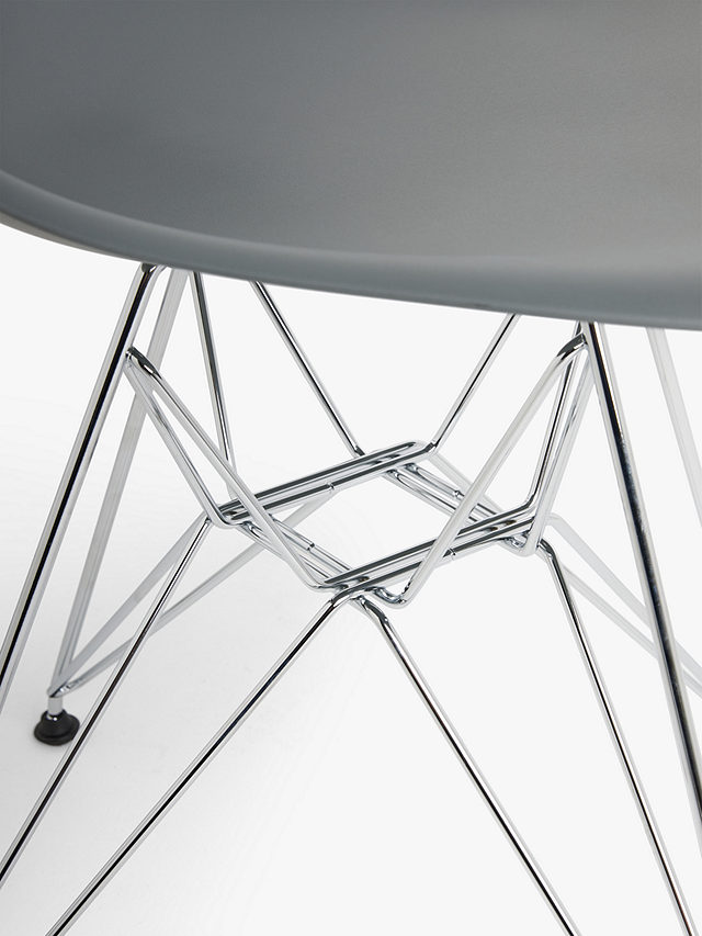 Vitra Eames DSR Side Chair, Chrome Leg, Granite Grey
