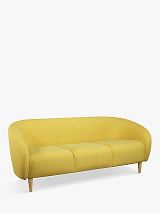 Scoop Range, ANYDAY John Lewis & Partners Scoop Large 3 Seater Sofa, Light Leg, Hatton Yellow