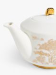 John Lewis Willow Landscape Fine China Teapot, 1.1L, White/Gold