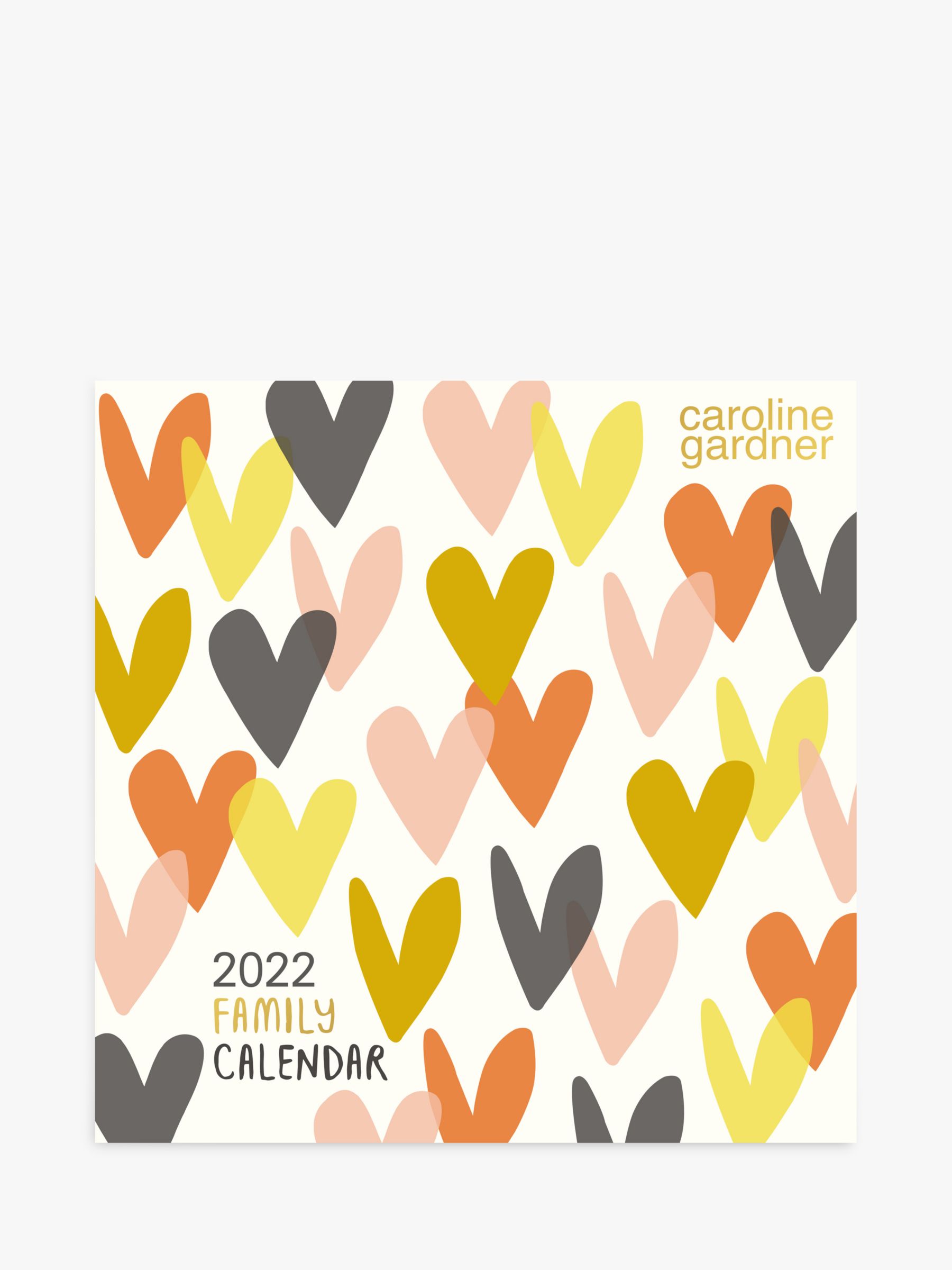 Caroline Gardner Hearts Square Family Calendar, 2022