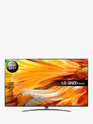 LG 65QNED916PA (2021) QNED MiniLED HDR 4K Ultra HD Smart TV, 65 inch with Freeview Play/Freesat HD, Black