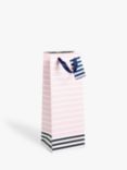 John Lewis Stripe Gift Bag, Bottle, Pink