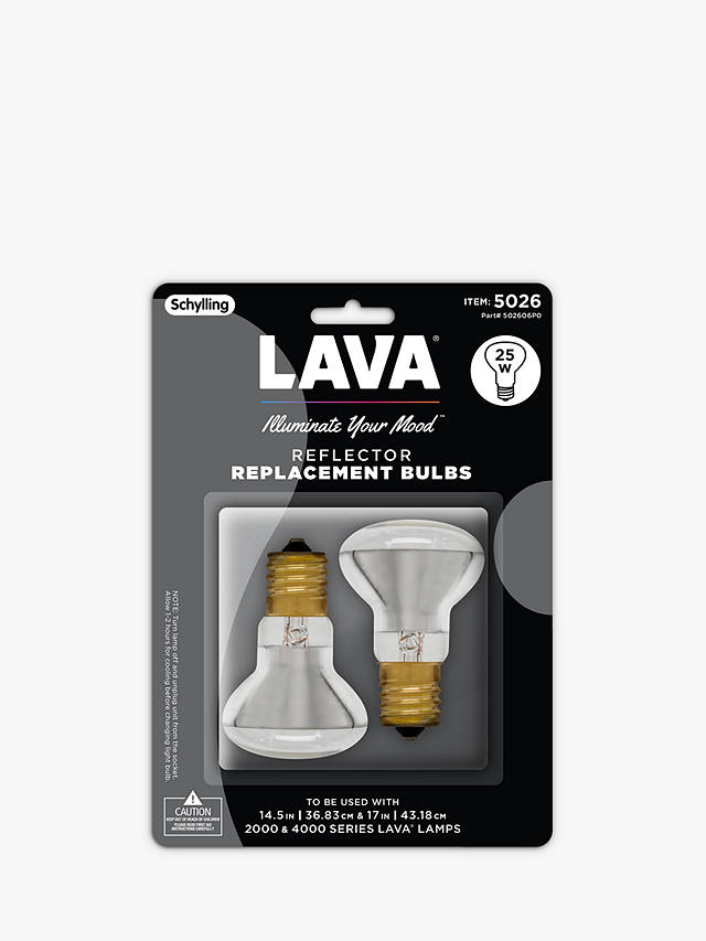 Lava® lamp 25W R39 Reflector Non Dimmable Replacement Bulbs, Set of 2