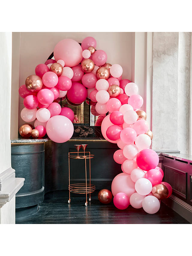 Ginger Ray Large Balloon Arch, Pink/Grey