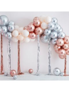 Ginger Ray Blush and Rose Gold Foil Paper Streamer Party Backdrop Ceiling  Decoration 320m Pack