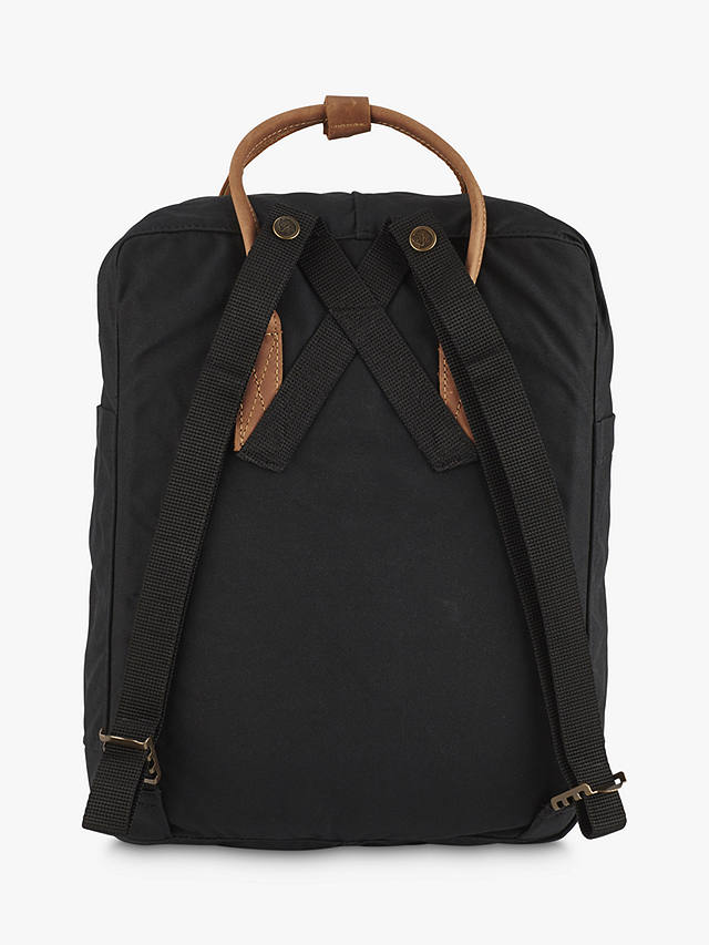 Fjällräven Kanken No.2 Leather Trim Backpack, Black 