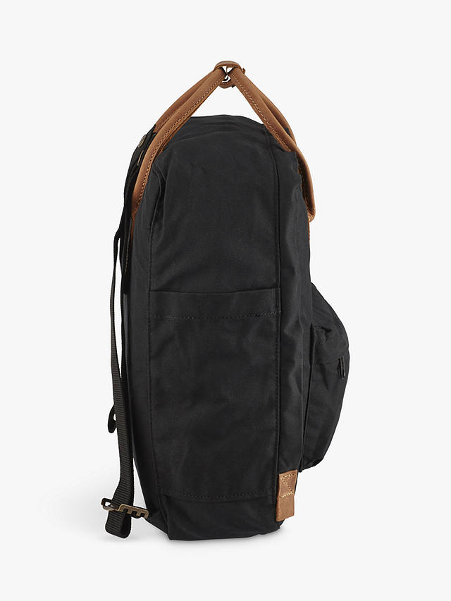 Fjällräven Kanken No.2 Leather Trim Backpack, Black 