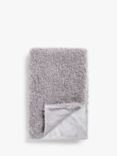 John Lewis ANYDAY Faux Shearling Throw, Storm