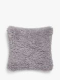 John Lewis ANYDAY Faux Shearling Cushion, Storm