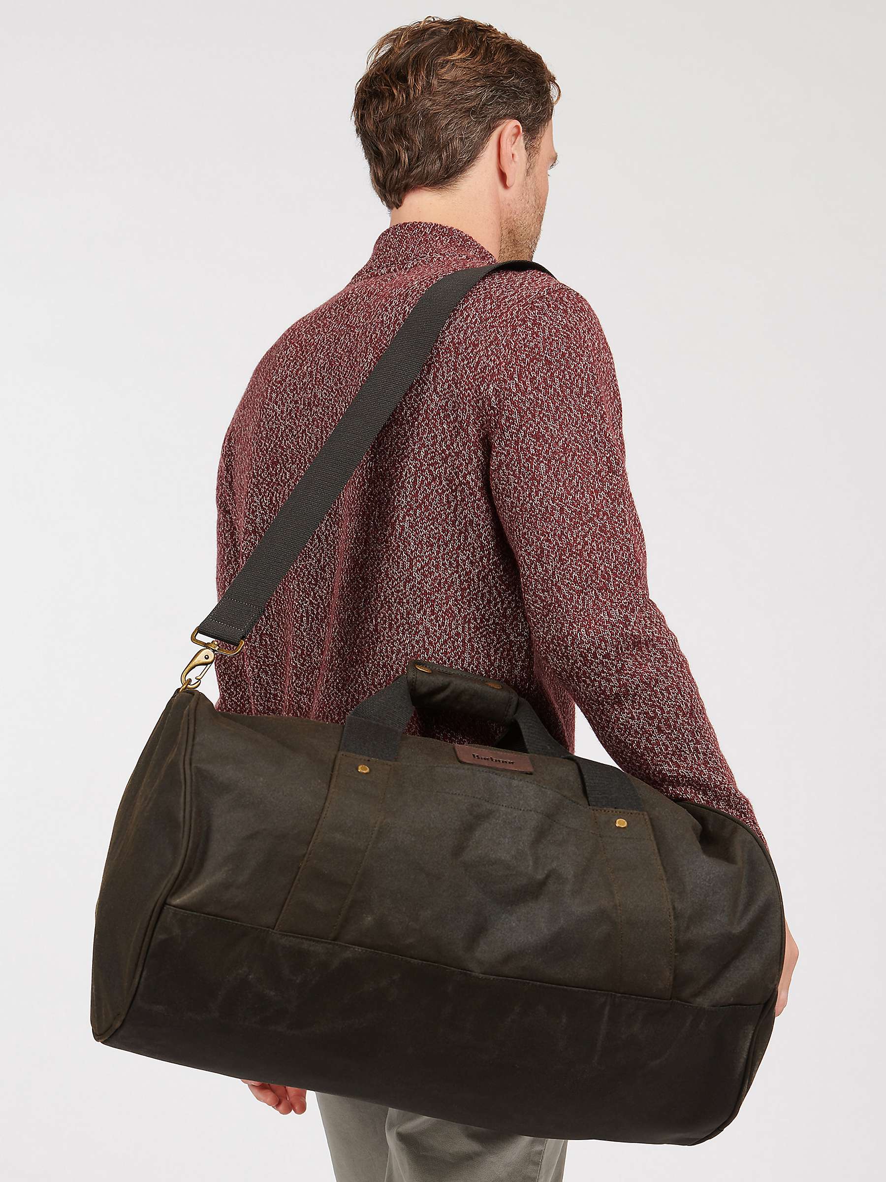 Buy Barbour Barrell Wax Cotton Holdall Online at johnlewis.com