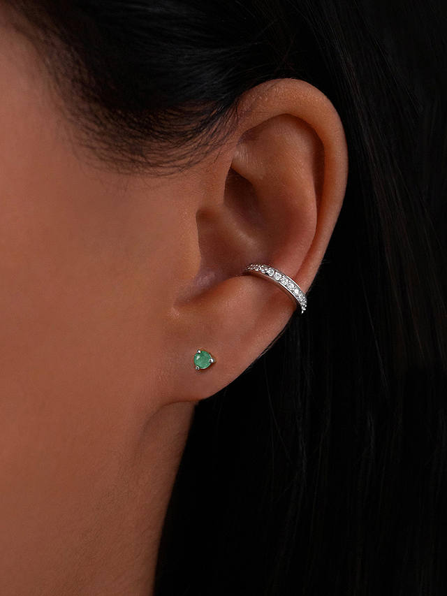Leah Alexandra Element Stud Earrings, Emerald