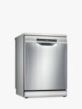 Bosch Serie 6 SMS6ZCI00G Freestanding Dishwasher, Silver Inox
