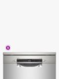 Bosch Series 6 SMS6ZCI00G Freestanding Dishwasher, Silver Inox