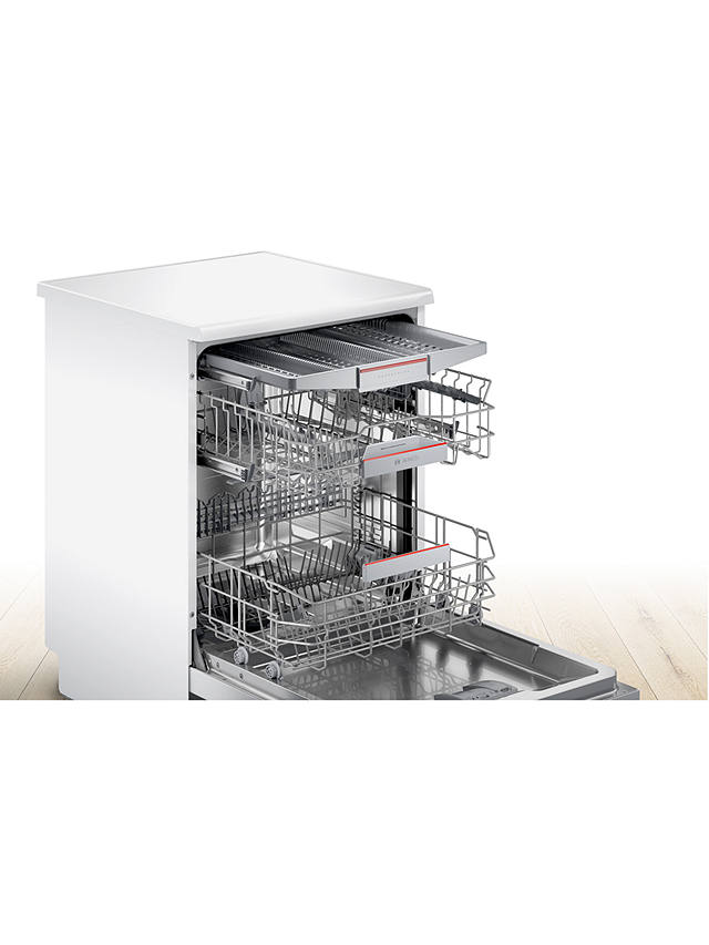 Buy Bosch Series 6 SMS6ZCW00G Freestanding Dishwasher, White Online at johnlewis.com