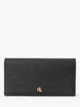 Lauren Ralph Lauren Slim Cross Hatch Leather Bi-Fold Wallet, Black