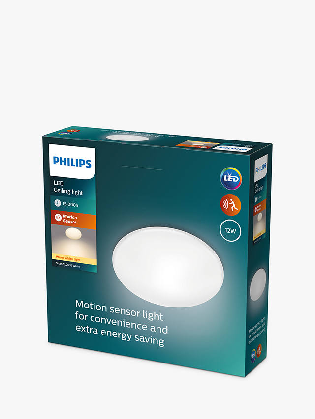 Philips Shan CL253 LED Motion Sensor Ceiling Light, White