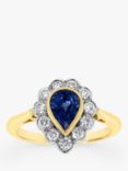 Milton & Humble Jewellery 18ct White & Yellow Gold  Second Hand Sapphire and Diamond Ring