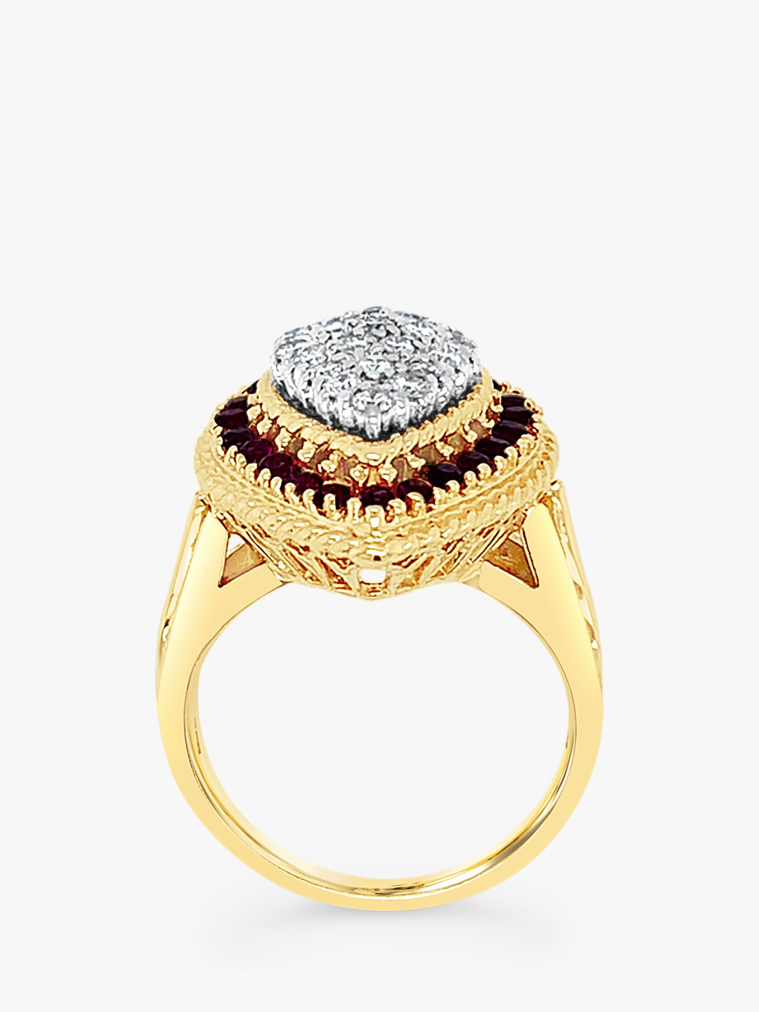 Milton & Humble Jewellery 18ct Yellow Gold Second Hand Ruby & Diamond