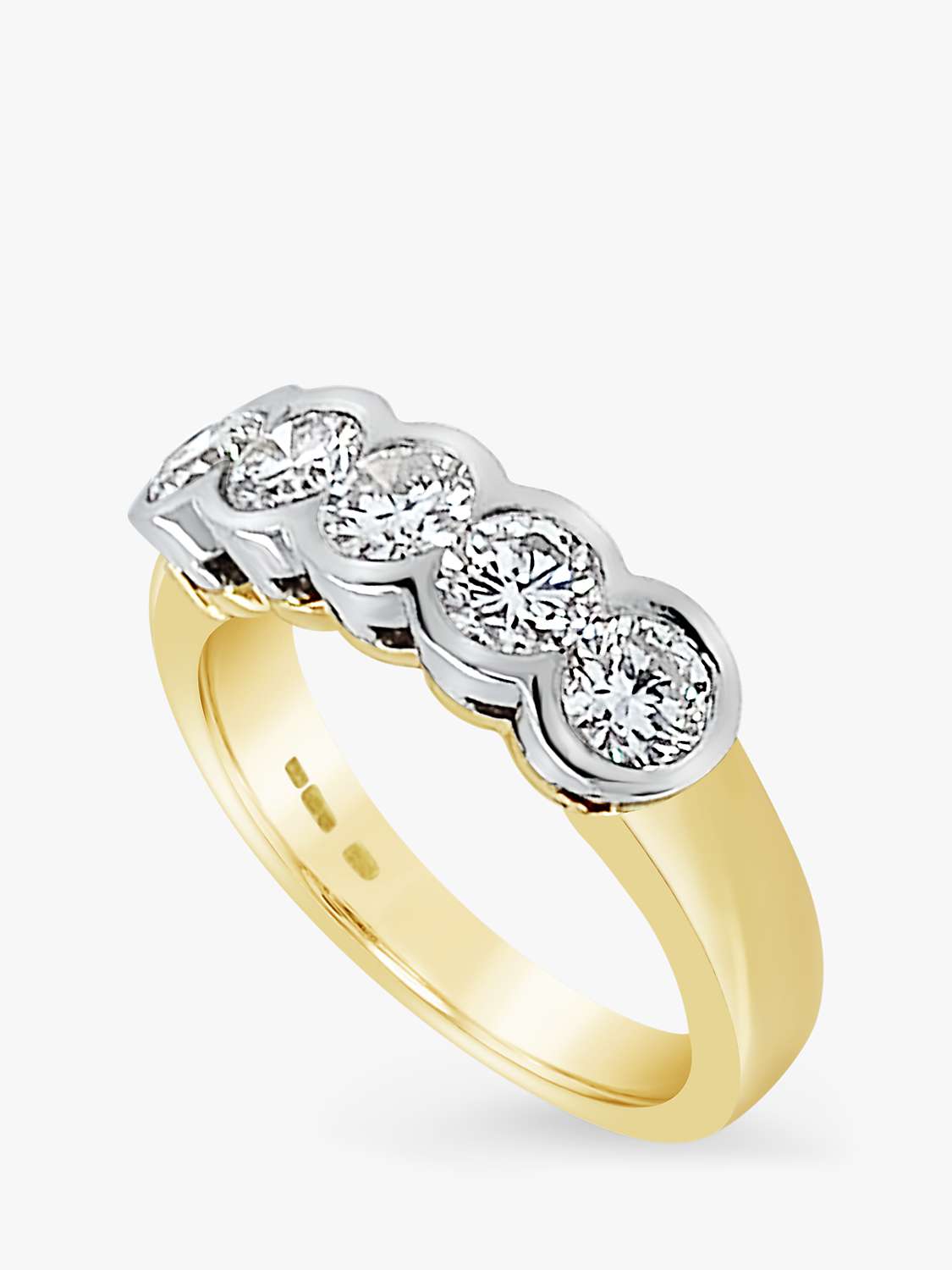 Buy Milton & Humble Jewellery 18ct Yellow Gold & Platinum Second Hand 5 Stone Diamond Ring Online at johnlewis.com