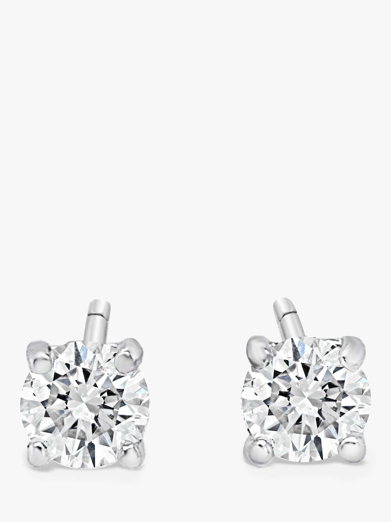 Buy Milton & Humble Jewellery 18ct White Gold Second Hand Single Stone Diamond Stud Earrings Online at johnlewis.com