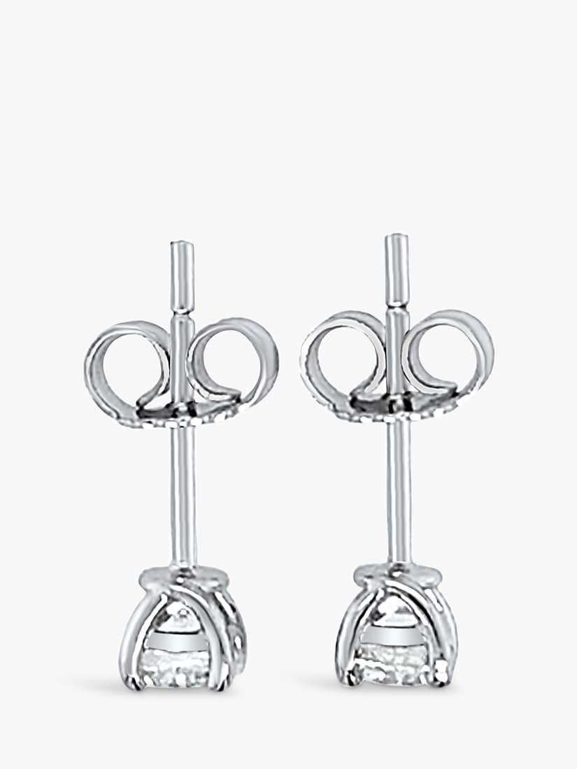 Buy Milton & Humble Jewellery 18ct White Gold Second Hand Single Stone Diamond Stud Earrings Online at johnlewis.com