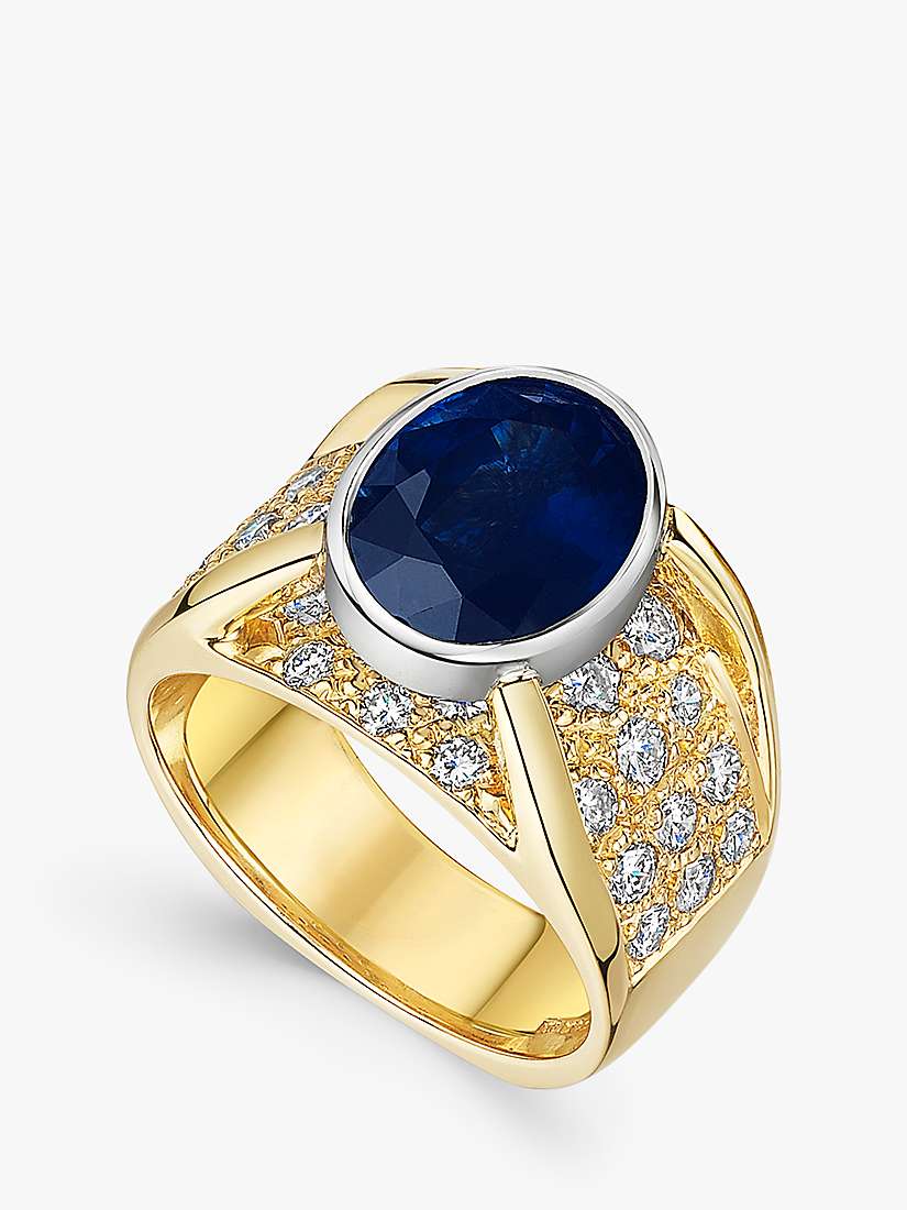 Buy Milton & Humble Jewellery 14ct Gold & Platinum Second Hand Sapphire & Diamond Ring Online at johnlewis.com