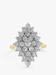 Milton & Humble Jewellery 18ct White and Yellow Gold Second Hand 25 Stone Diamond Ring