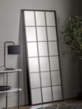John Lewis & Partners Metal Frame Rectangular Wall Mirror, 180 x 90cm, Black