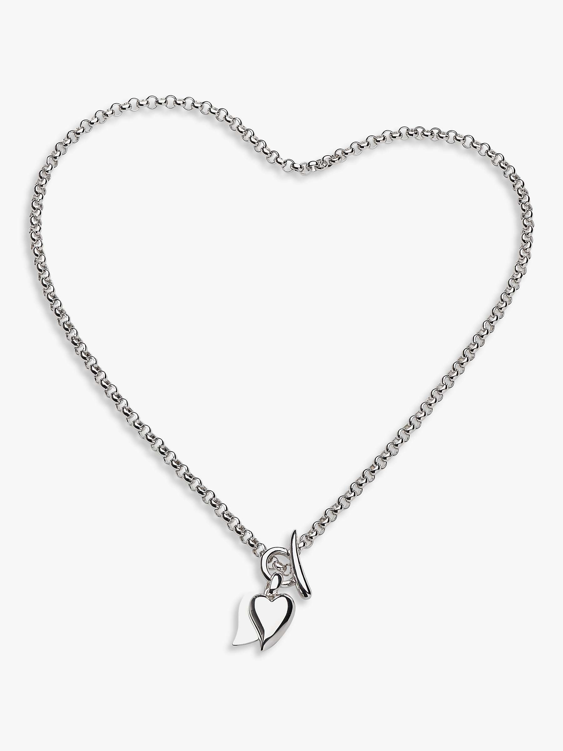 Buy Kit Heath Personalised Desire Love Duet T Bar Necklace, Silver Online at johnlewis.com