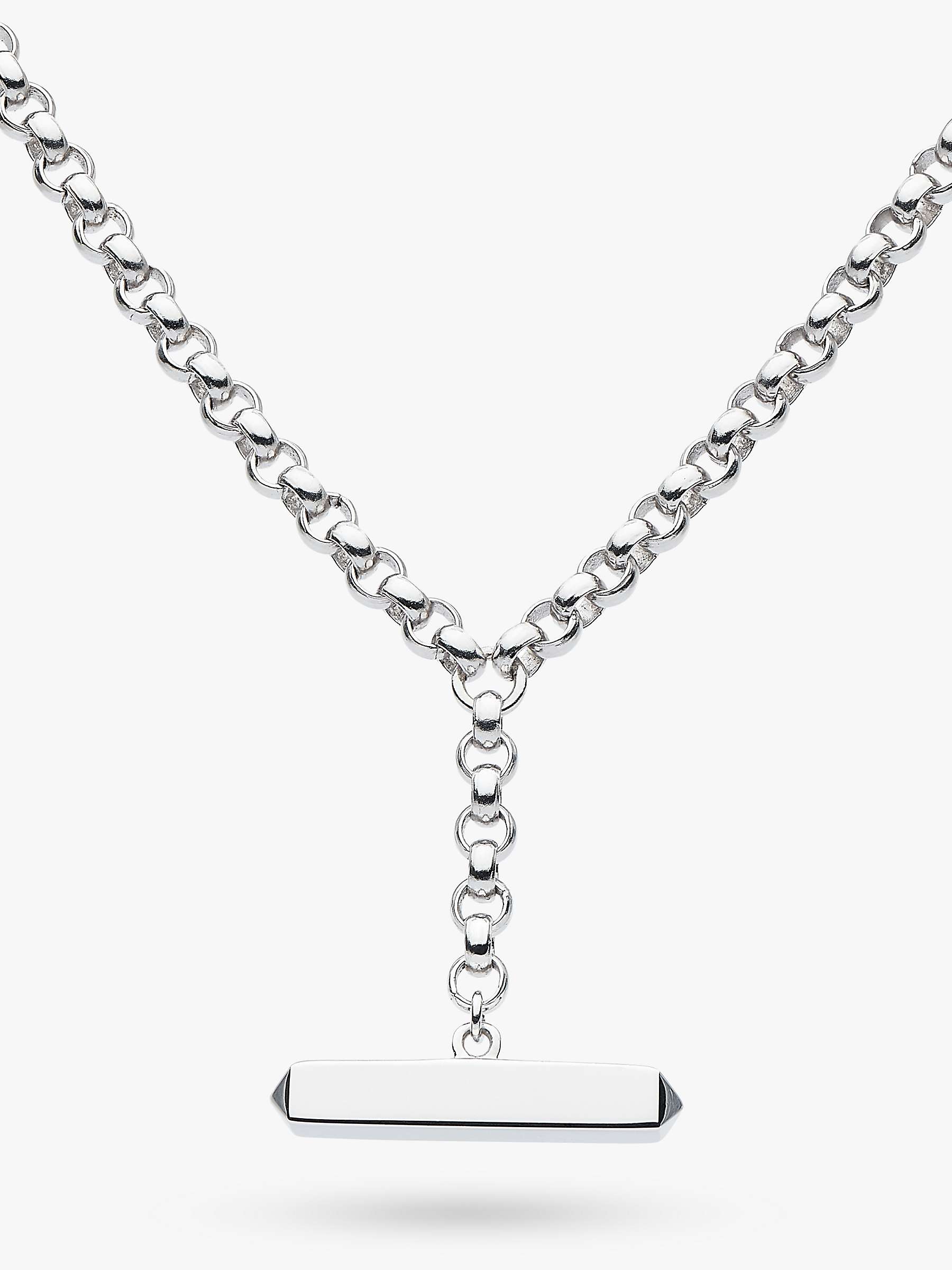 Buy Kit Heath Personalised Empire Manhattan Bar Necklace, Silver Online at johnlewis.com