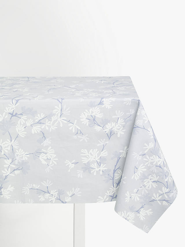 John Lewis & Partners Jasmine Trail PVC Tablecloth Fabric, Cool Grey