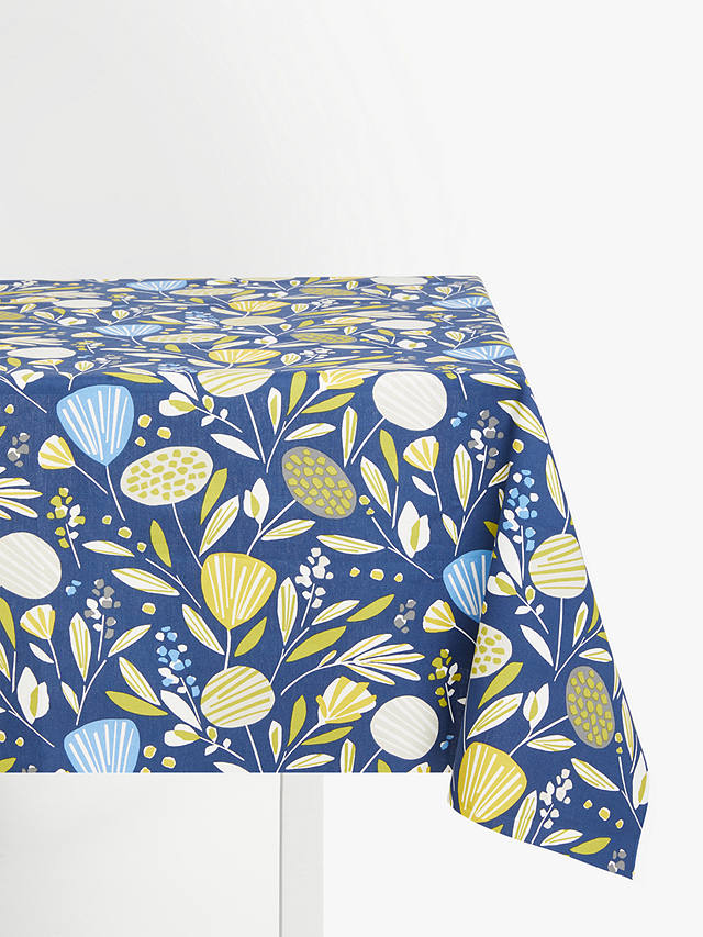 John Lewis & Partners Beata PVC Tablecloth Fabric, Navy