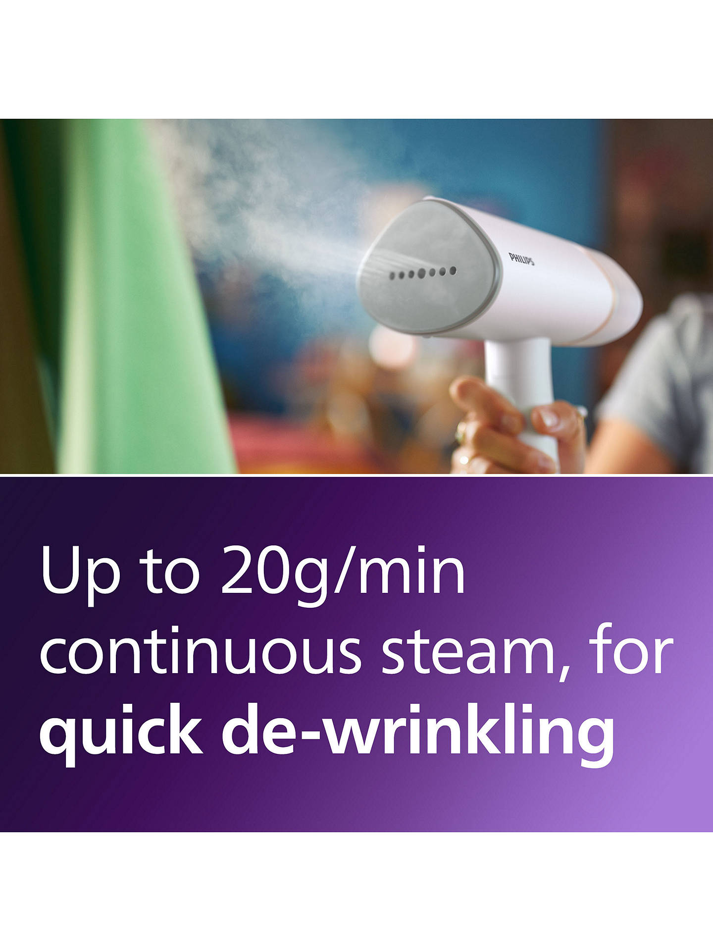 Philips Compact & Foldable Handheld Steamer with Pouch